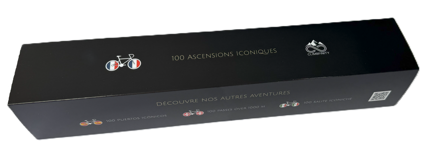 100 Ascensions Iconiques – Fahrrad-Rubbelkarte Frankreich (A2-Format)