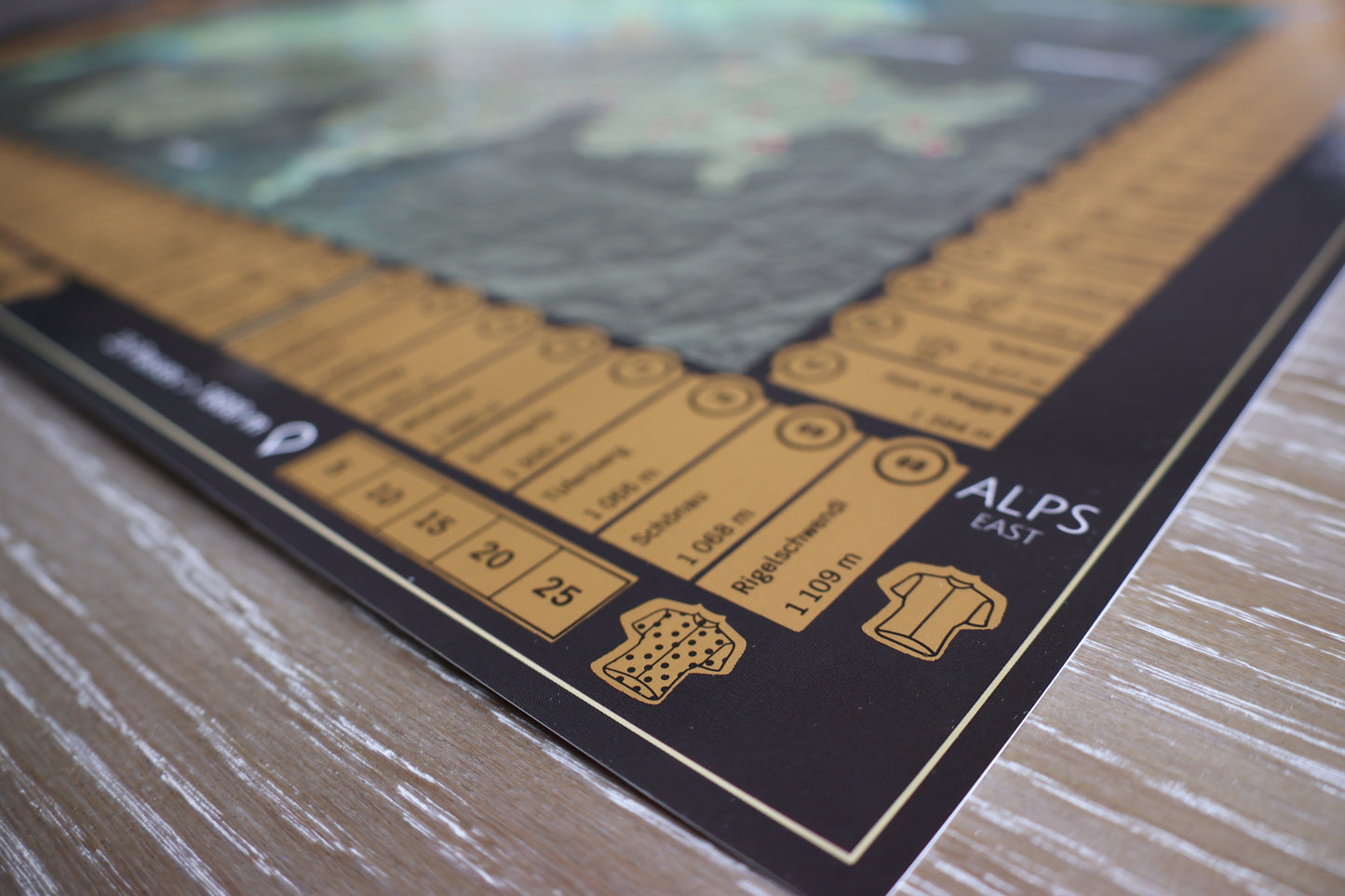 100 Passes Cycling Challenge Rubbelkarte für Radfahrer, Schweiz (Rahmen oder Box)