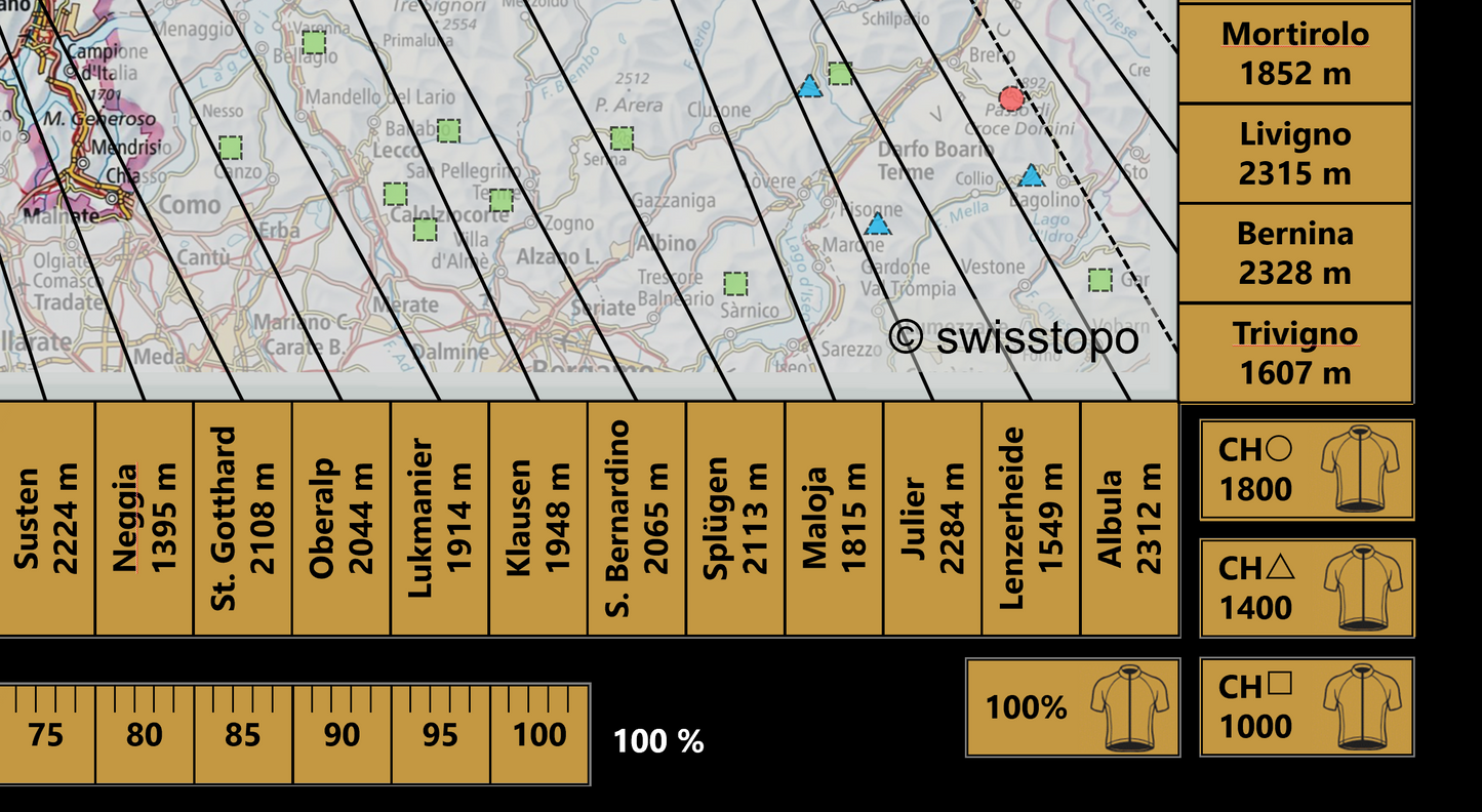 100 passes cycling scratch map